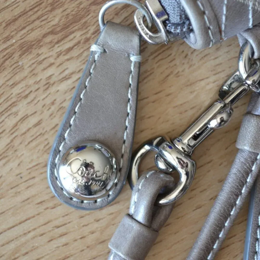 Coach Silver Wristlet Purse